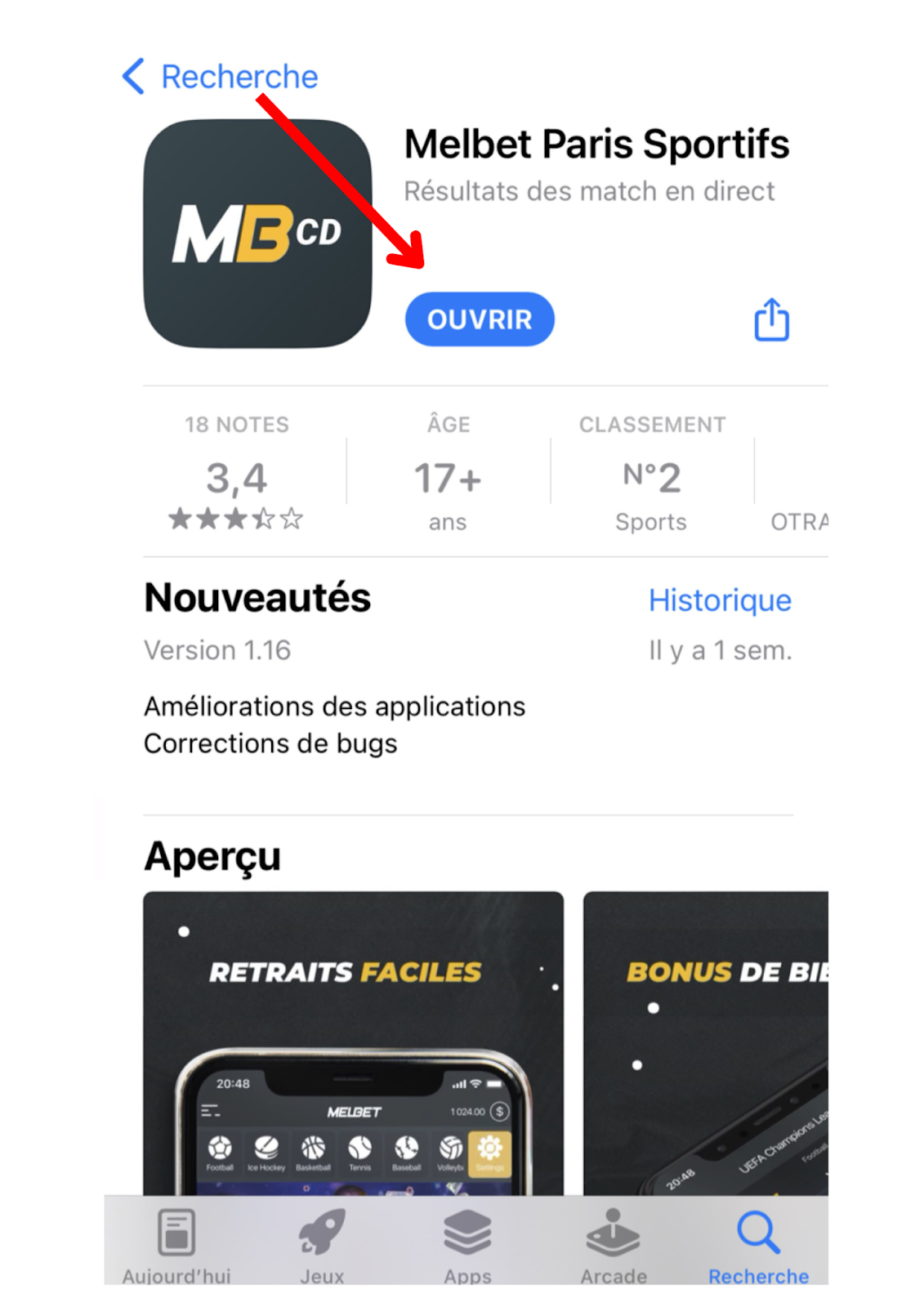 télécharger melbet ios